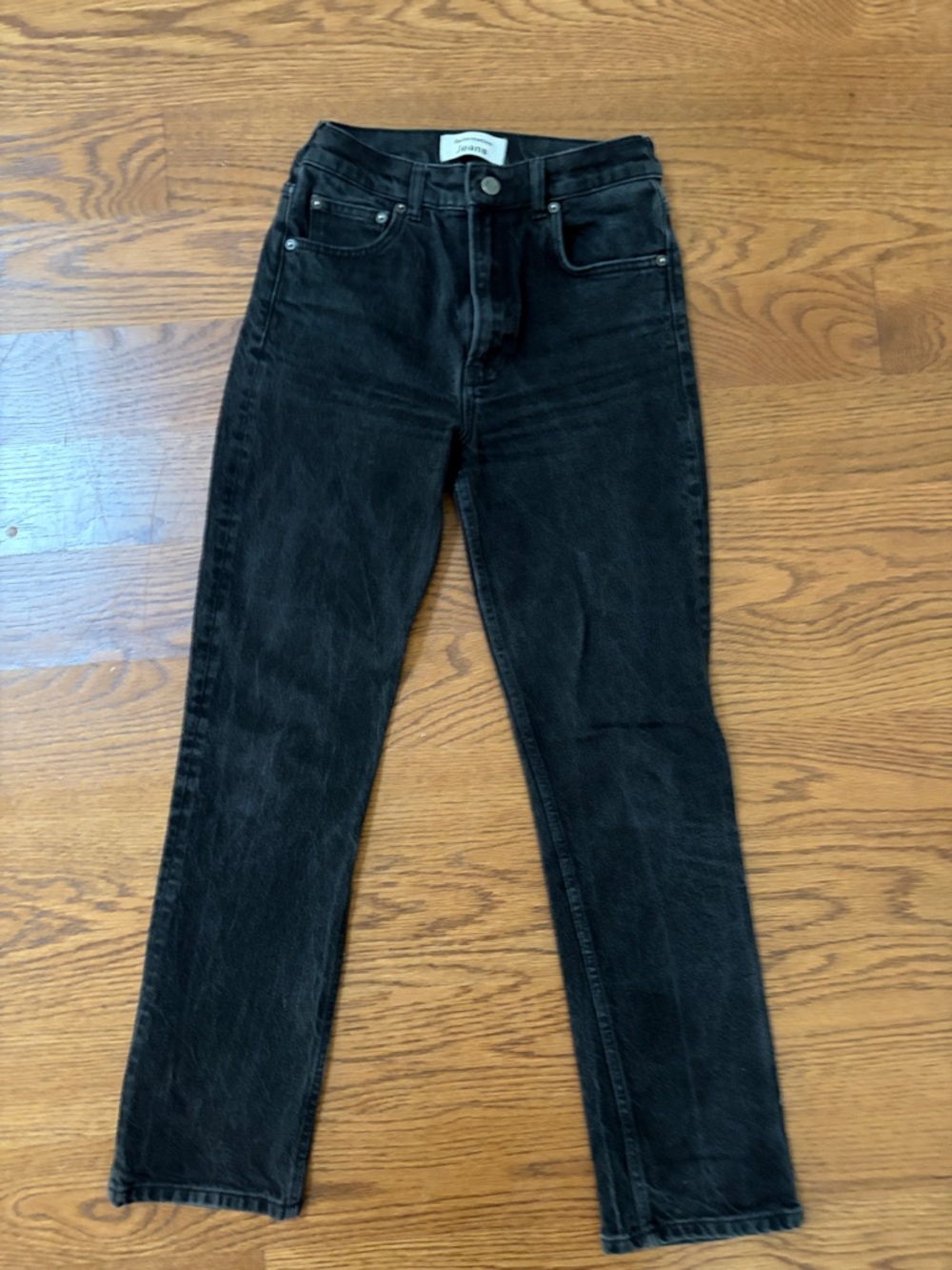 Reformation Black Denim Jeans Straight leg